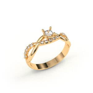Anel Solitário em OURO 18k – Columbus 