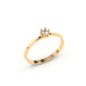 Anel Solitário em OURO 18k – Memphis