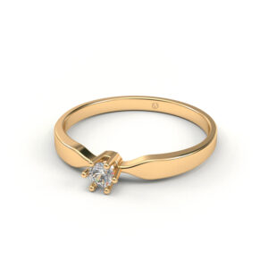Anel Solitário em OURO 18k – Houston